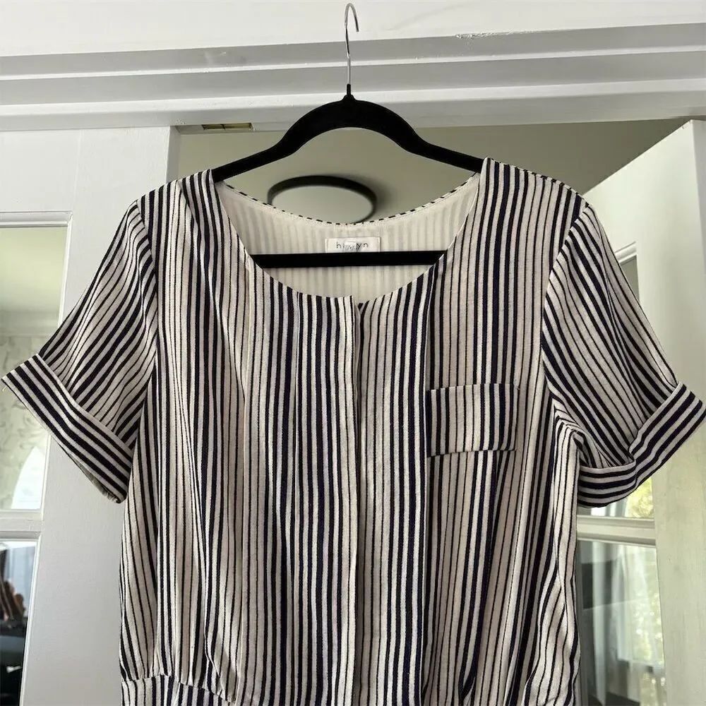 Anthropologie Harlyn Women's Striped Jumpsuit Size S Linen Blend Multicolor - Picture 4 of 7